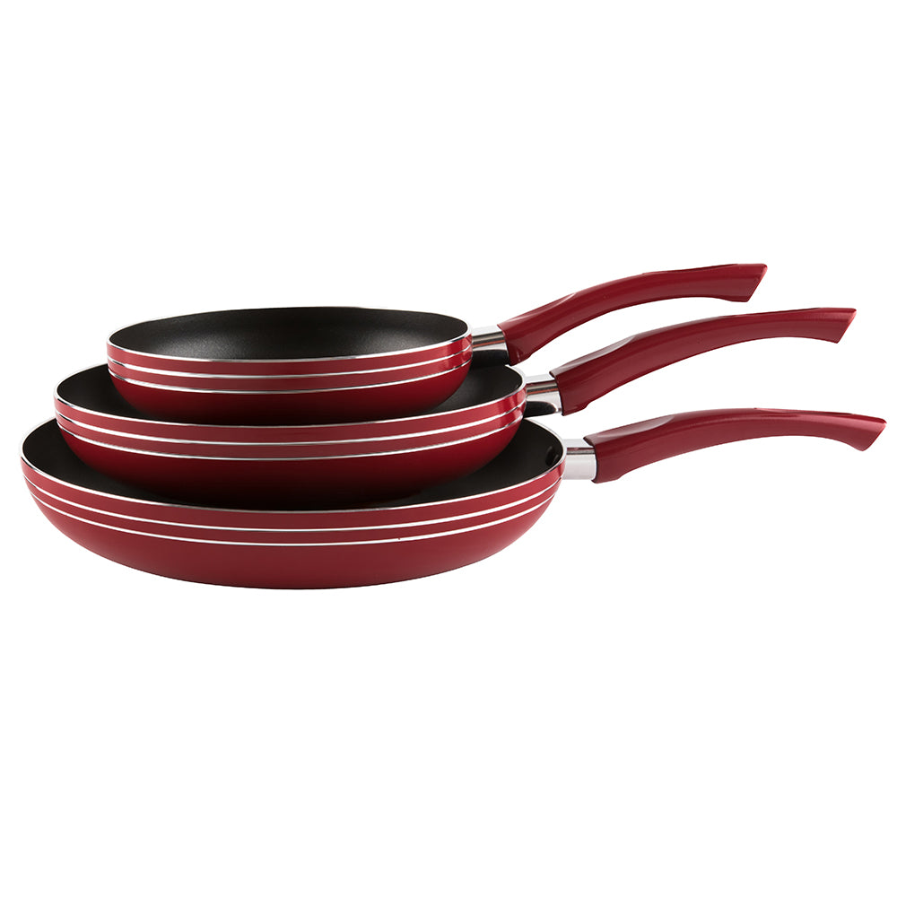 Juego de Sartenes Cerdeña 3 Piezas Rojo