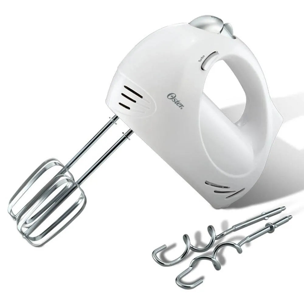 Batidora de Mano Oster, 5 Velocidades y Función Turbo, Blanco