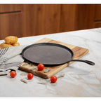 Sartén Pizza Hierro Fundido 28 Cm Negro