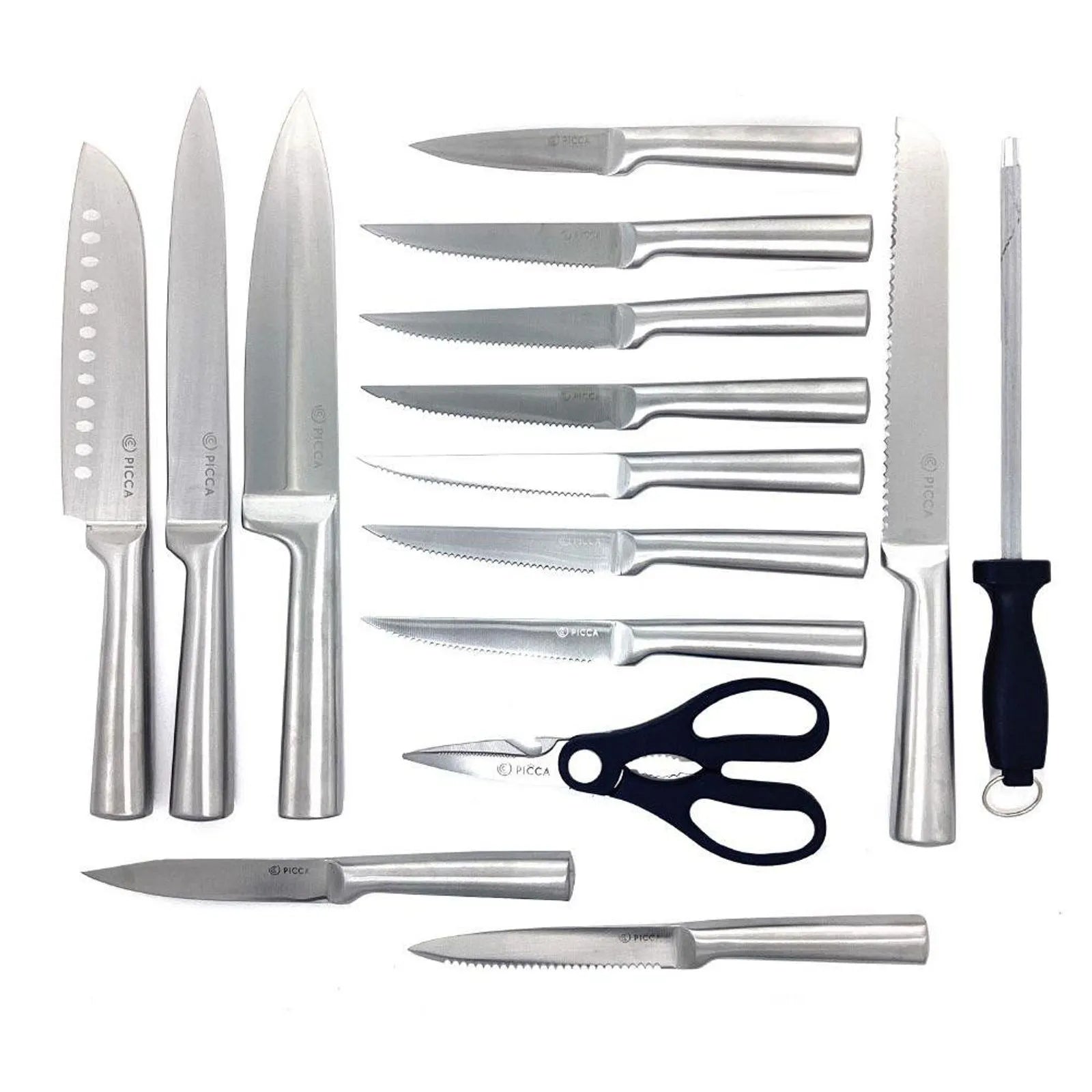 Set de Cuchillos 16 Piezas Acero Inoxidable