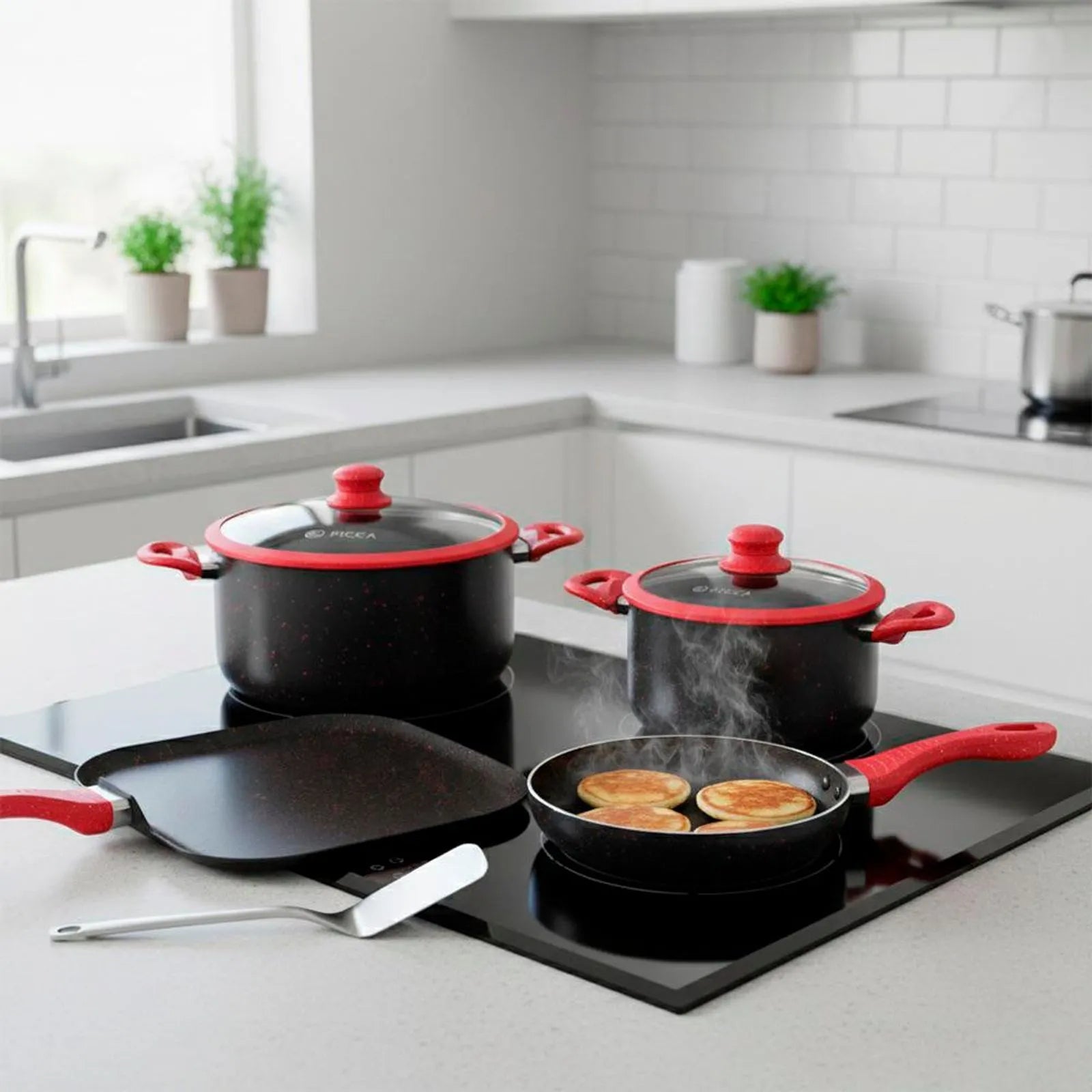 Batería de Cocina Bari de 9 Pzas Mármol