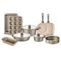 Batería de cocina Natale Dorada Antiadherente de 12 Piezas