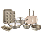 Batería de cocina Natale Dorada Antiadherente de 12 Piezas