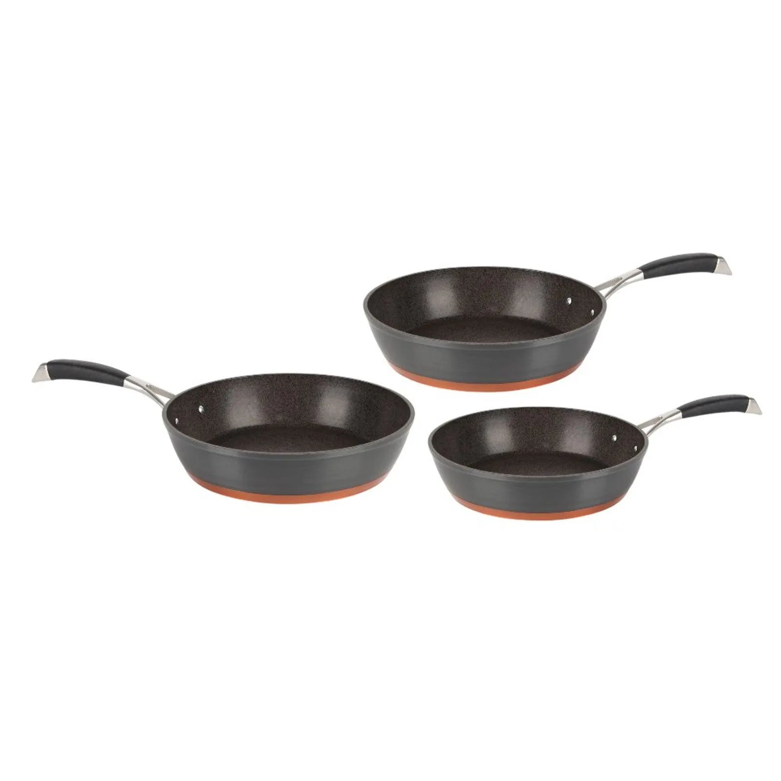 Set de Sartenes Alte Antiadherentes Negros 3 Piezas
