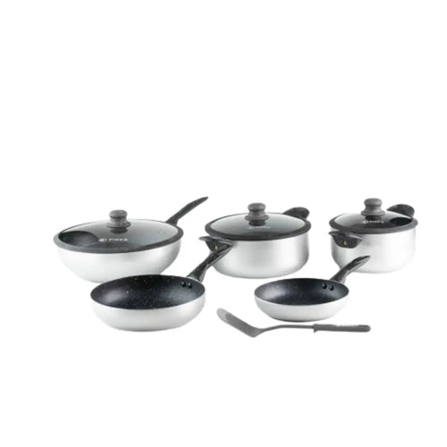 Batería de cocina Roma Mármol Antiadherente de 9 Pzas