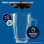 Licuadora clásica Oster negra serie profesional con interruptor de palanca