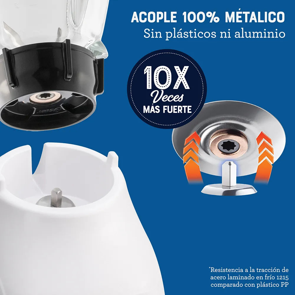 Licuadora Oster con vaso de vidrio y control de perilla