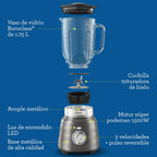 Licuadora Osterizer® MAX con vaso de vidrio de 1.75 Litros