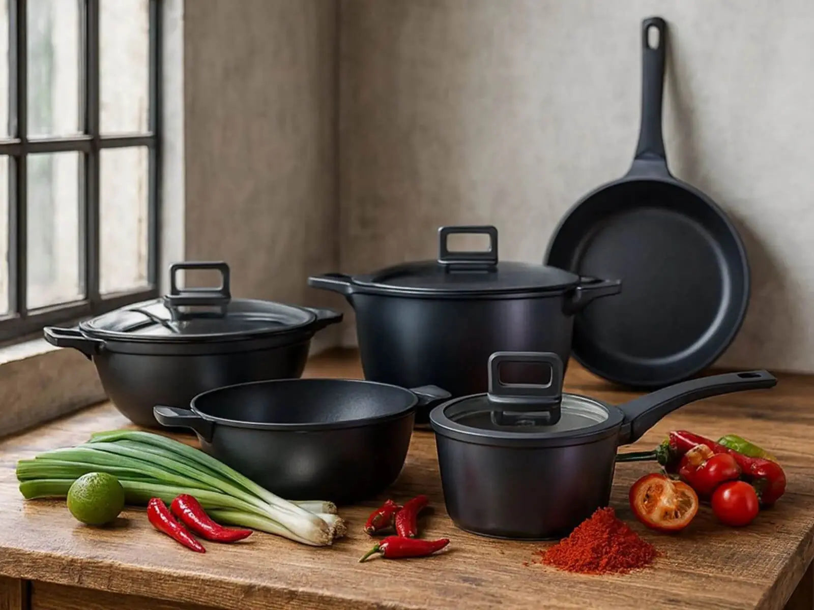 Batería de cocina Termo Antiadherente de Aluminio Fundido 10 Pzas