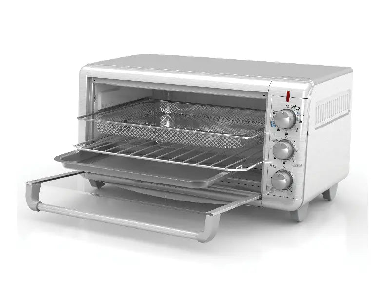 Horno acomoda una pizza de 12” o una bandeja con asas para hornear de 9" x 13"